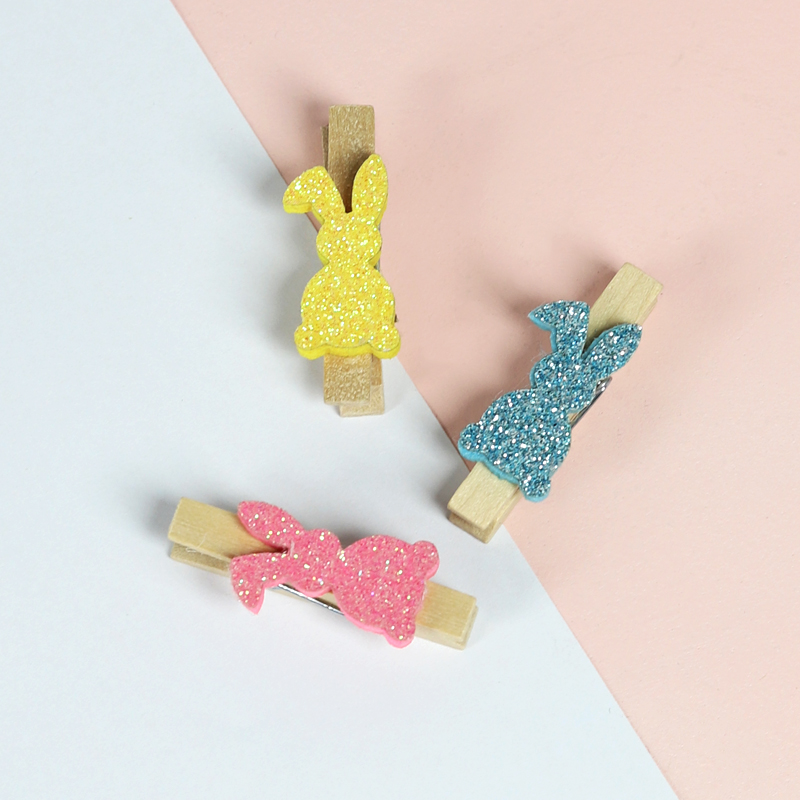wholesale wood gift decor wooden craft party favors card rabbit peg bird clip paper pin clothespin 4