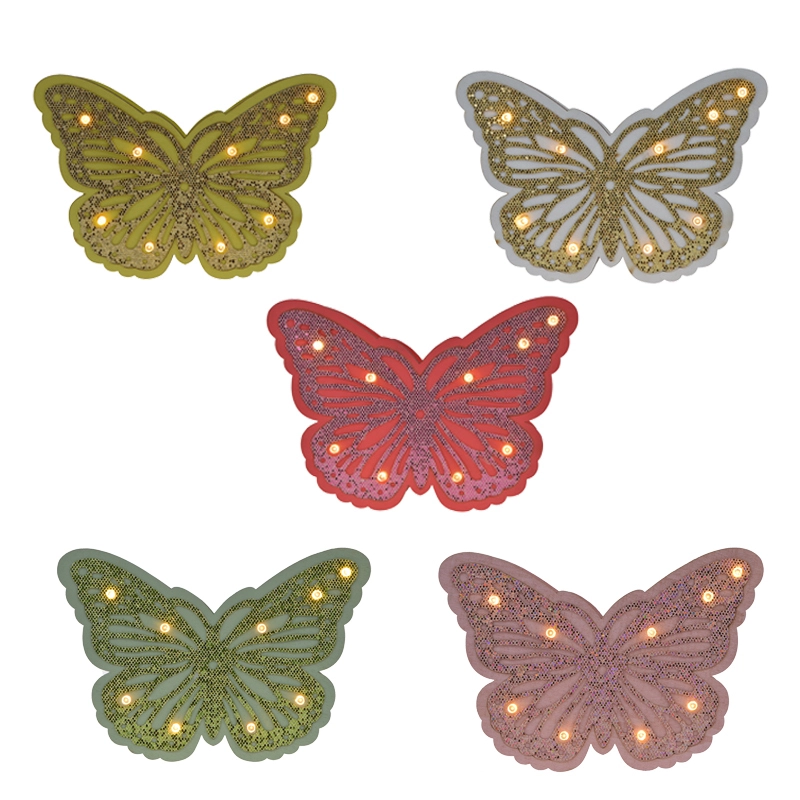Mariposa de madera de alta calidad con diseño de Pascua y apliques de lentejuelas. 1