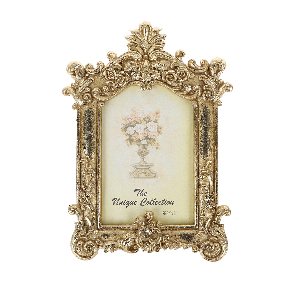 Großhandel Retro Hochzeit Dekorationen Kunst Dekorative Foto Rahmen Gold Schreibtisch rahmen Für Wohnkultur 1