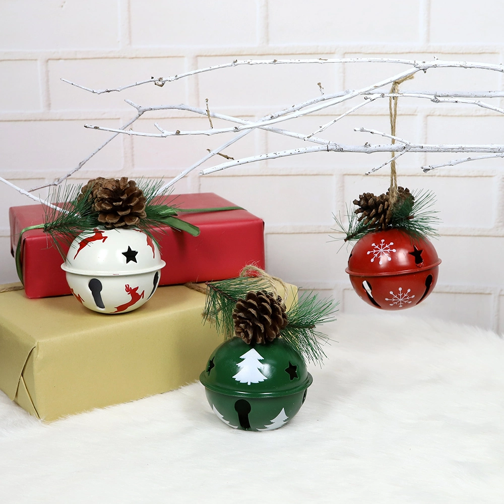 Fabrikhandwerk Weihnachtsglocke mit Tannenzapfen Weihnachtsbaum hängend 1