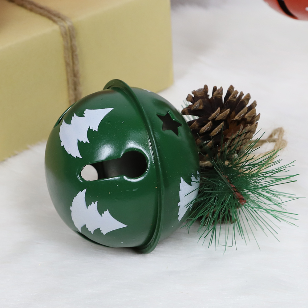 Factory crafts Christmas bell with pine cone Xmas tree hanging 5