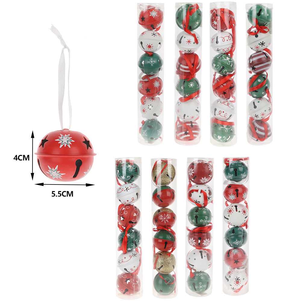 Factory Christmas bell decoration Metal jingle bells Red Christmas tree ornament Gifts 4