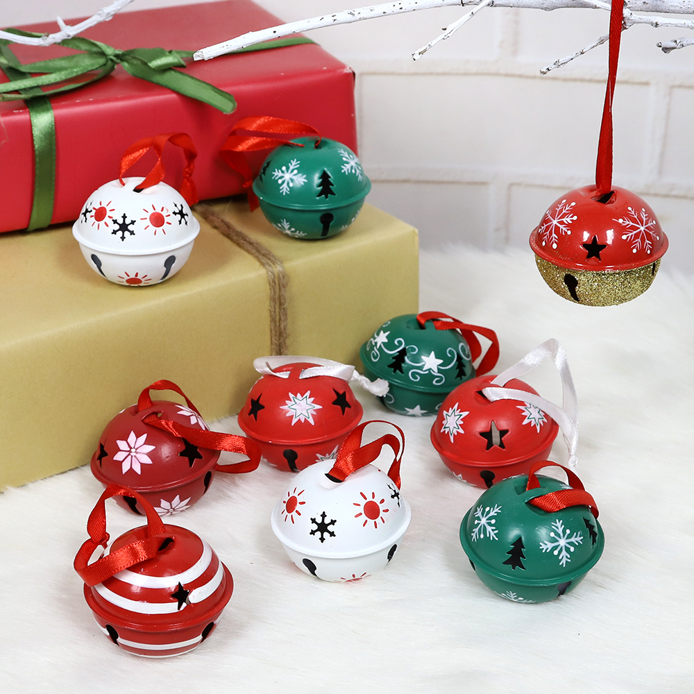 Factory Christmas bell decoration Metal jingle bells Red Christmas tree ornament Gifts 6