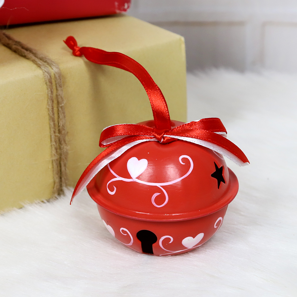 Factory Christmas bell decoration Metal jingle bells Red Christmas tree ornament Gifts 1
