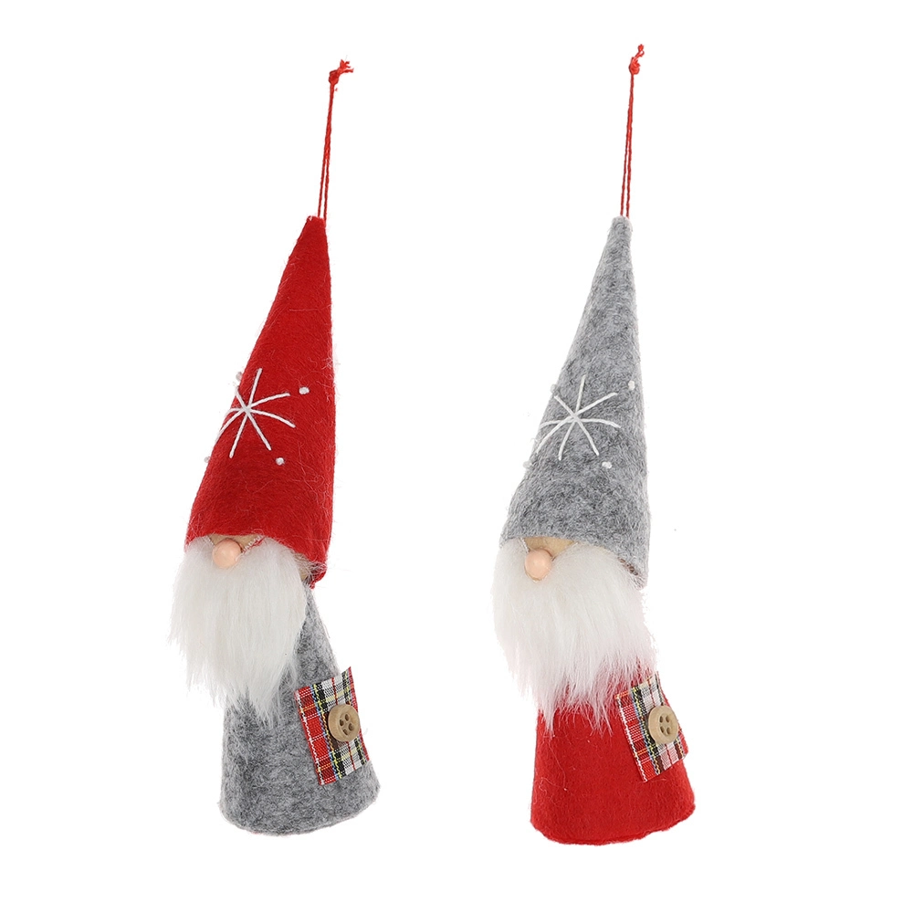 Wholesale Christmas red and gray Santa Claus pendant Christmas tree hanging 1
