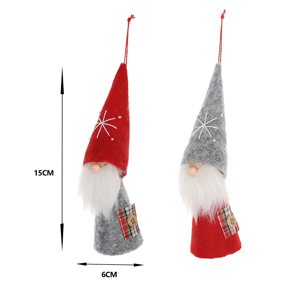 Wholesale Christmas red and gray Santa Claus pendant Christmas tree hanging 3