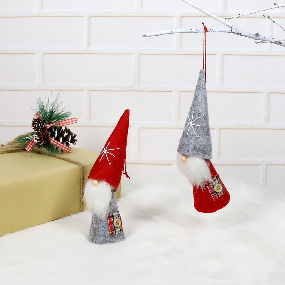 Wholesale Christmas red and gray Santa Claus pendant Christmas tree hanging 5