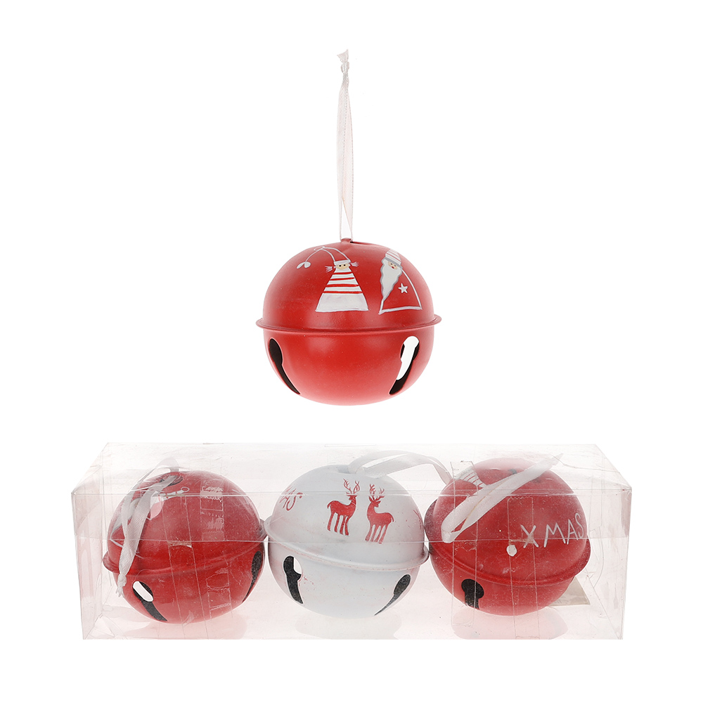 Venta al por mayor de cascabeles de metal, campanas navideñas, decoración navideña roja, adornos para árbol de Navidad, regalos 2