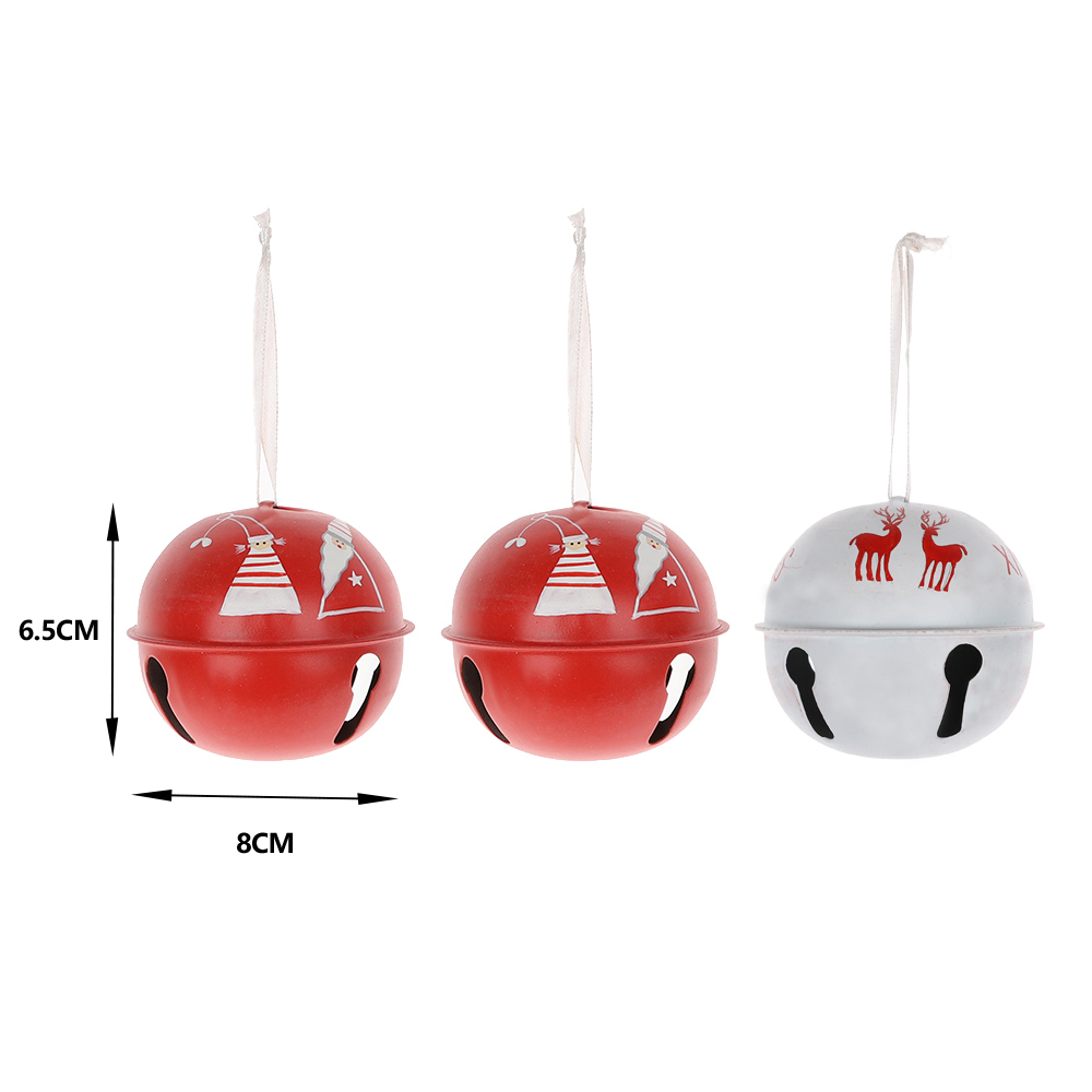 Venta al por mayor de cascabeles de metal, campanas navideñas, decoración navideña roja, adornos para árbol de Navidad, regalos 3