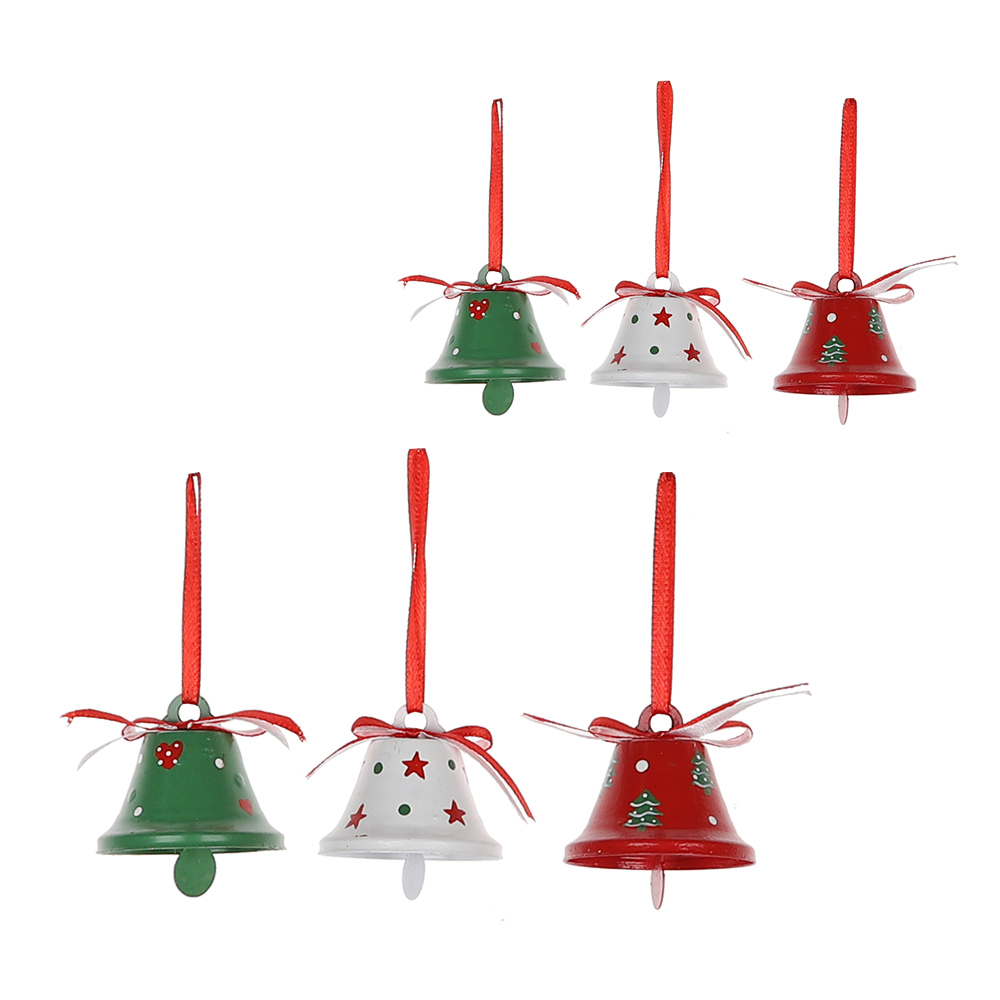 Wholesale High Quality Custom Small Mini Red White Green Metal Personalized Christmas Ornament Jingle Bell Hanging 3