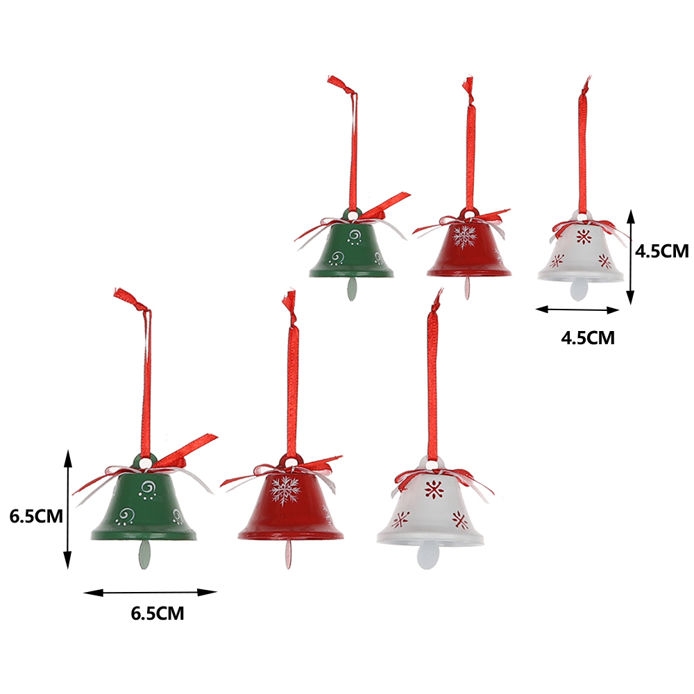 2020 Metal Red White Green Jingle Bell Christmas Tree Pendant Hanging Decoration Ornament For Xmas New Year Party Decoration 3