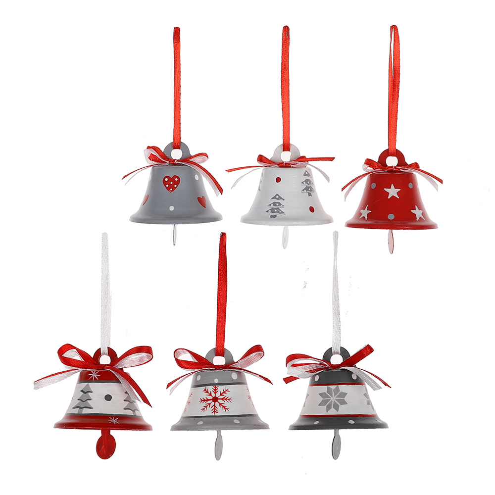 Großhandel Metall Rot Weiß Grün Personalisierte Jingle Bell Weihnachtsbaum Anhänger Hängende Dekoration Ornament 2