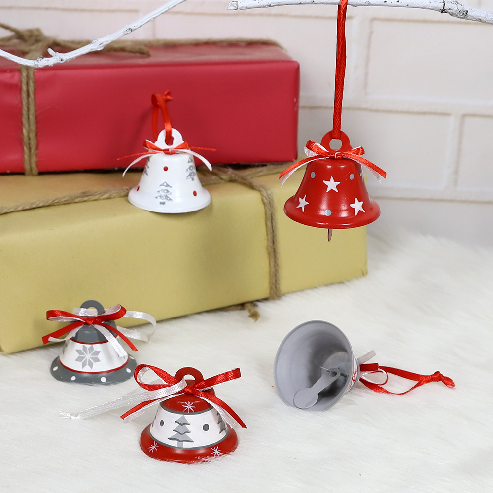 Großhandel Metall Rot Weiß Grün Personalisierte Jingle Bell Weihnachtsbaum Anhänger Hängende Dekoration Ornament 5
