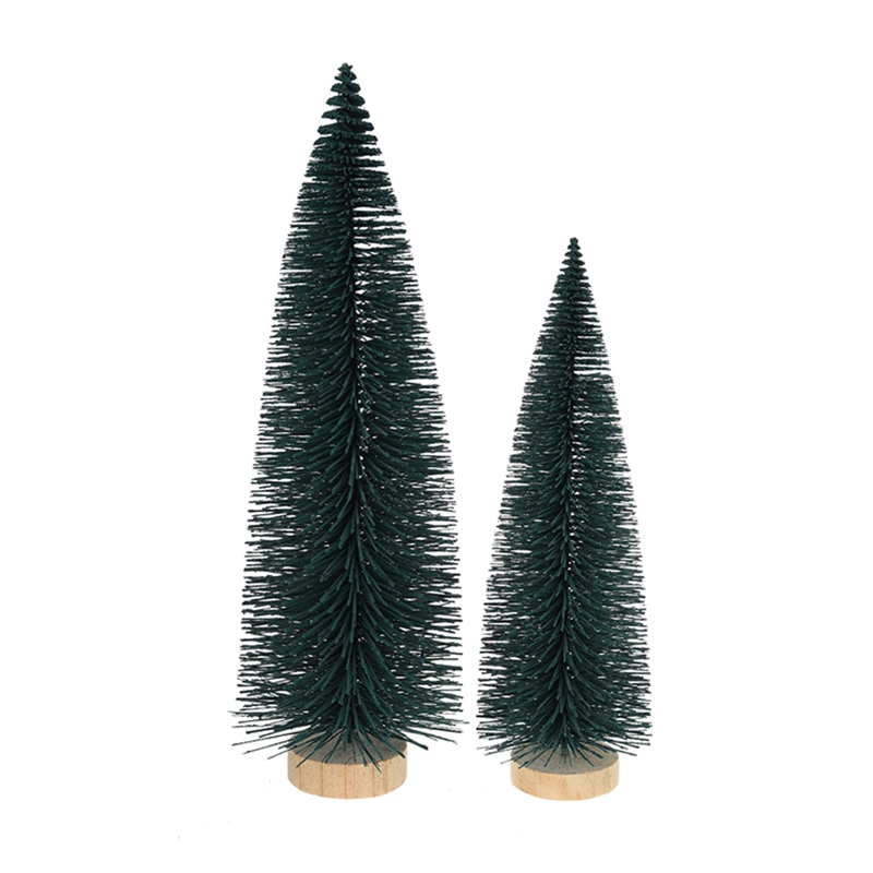 Factory customized artificial mini green pink christmas bottle brush trees for Xmas Holiday Home Party 2