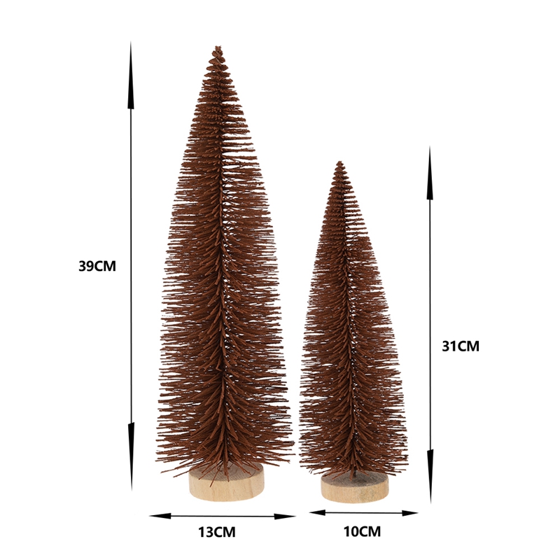 Factory customized artificial mini green pink christmas bottle brush trees for Xmas Holiday Home Party 6