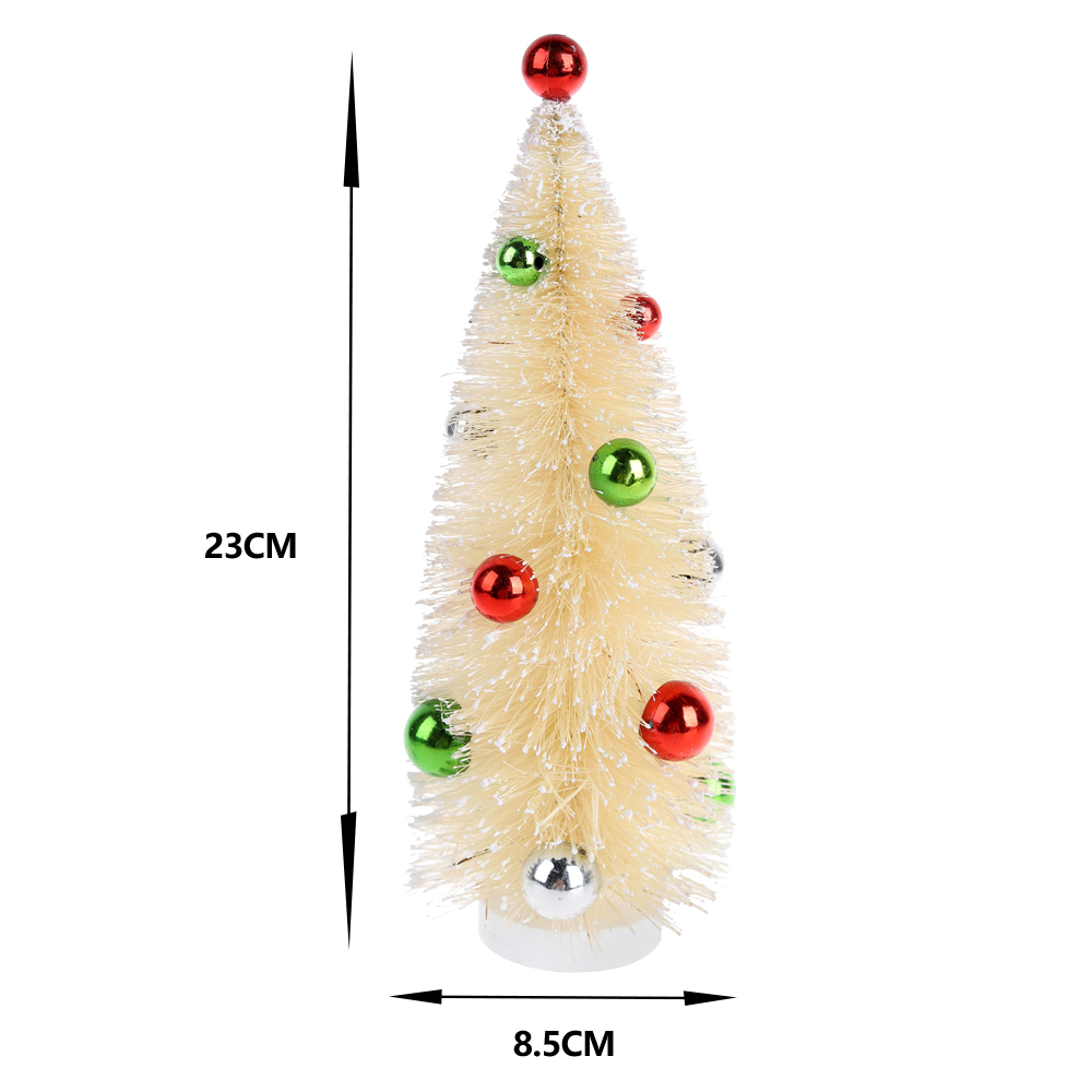 Künstliche Mini-Weihnachtsbäume aus Kunststoff und Holz, gemischte Farben, Flaschenbürste für Weihnachten, Weihnachtsfeier, Heimdekoration 3