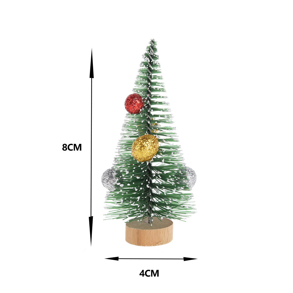 Künstliche Mini-Weihnachtsbäume aus Kunststoff und Holz, gemischte Farben, Flaschenbürste für Weihnachten, Weihnachtsfeier, Heimdekoration 4
