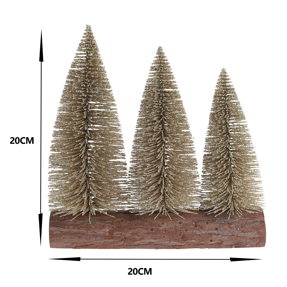 Cepillo de botellas de madera de plástico de alta calidad, personalizado y con bajo pedido mínimo, para árbol de nieve de invierno, adornos de mesa 3