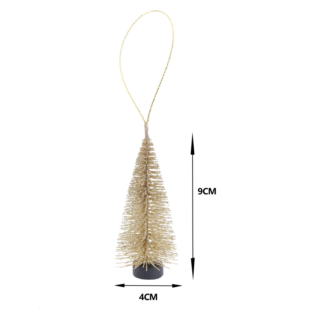 Cepillo de botellas de madera de plástico de alta calidad, personalizado y con bajo pedido mínimo, para árbol de nieve de invierno, adornos de mesa 7