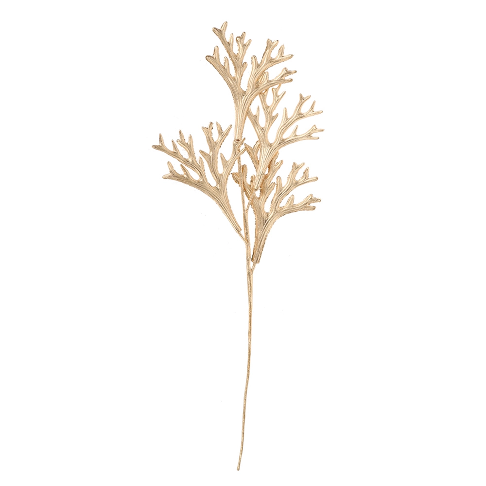 Manualidades navideñas Planta de plástico dorado Rama de árbol artificial Decoración del jardín del hogar 1