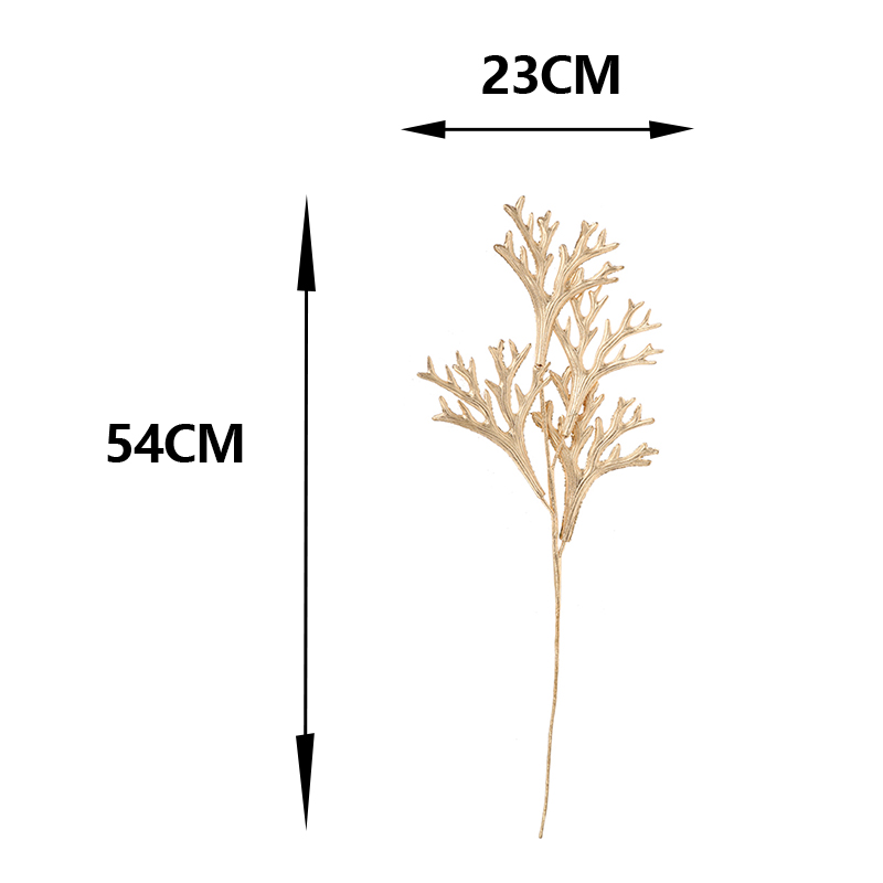 Weihnachten Handwerk Gold Kunststoff Pflanze Künstliche Baum Zweig Hause Garten Dekoration 2