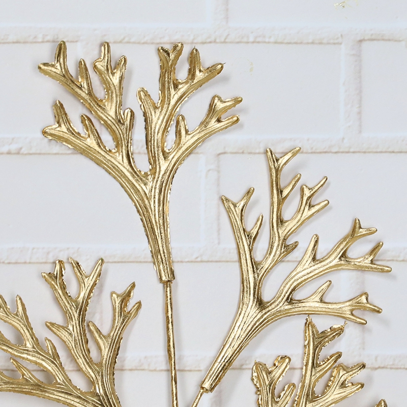 Weihnachten Handwerk Gold Kunststoff Pflanze Künstliche Baum Zweig Hause Garten Dekoration 5