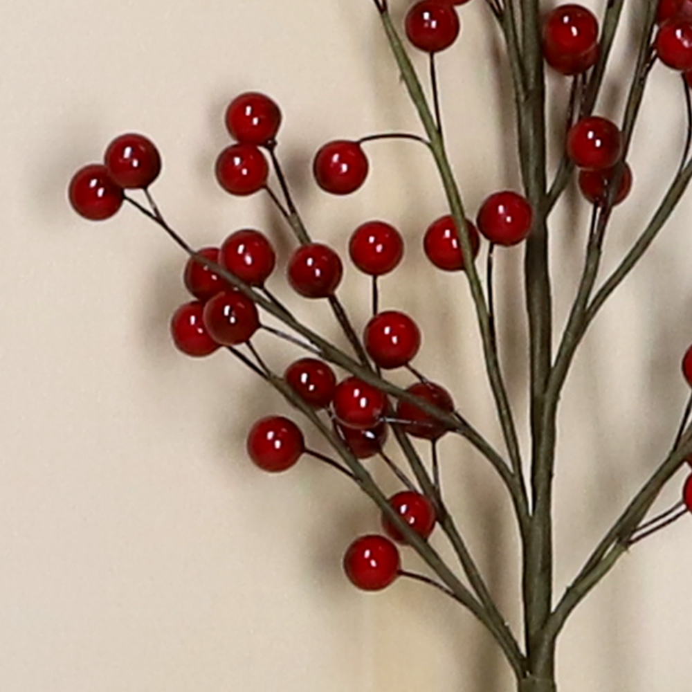 Großhandels-Weihnachtspicks aus künstlichen roten Beeren und Tannenzapfen in hoher Qualität für Weihnachtsdekorationen 3