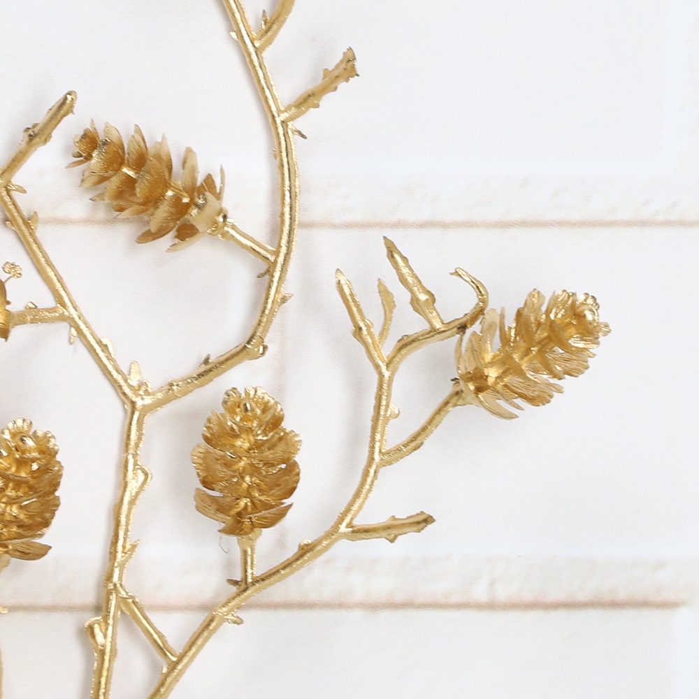 Flor artificial, piña, rama de árbol, planta de plástico, decoración navideña para el hogar 3