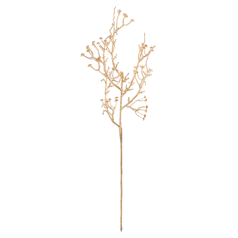 2020 Wholesale High Quality Decorative Christmas Plastic Gold Floral Picks 2