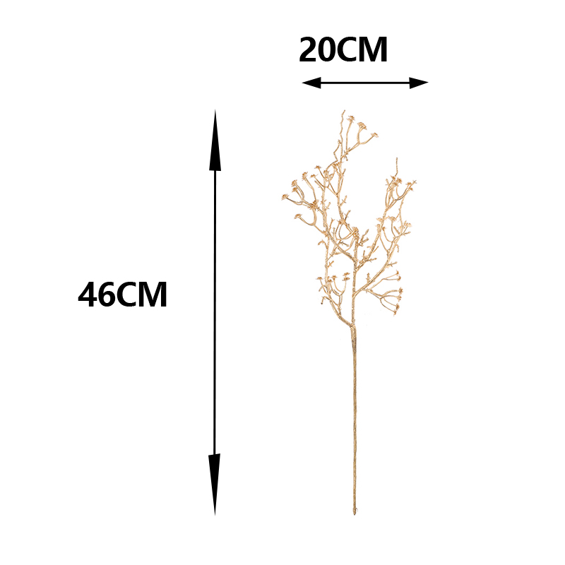 2020 Wholesale High Quality Decorative Christmas Plastic Gold Floral Picks 3
