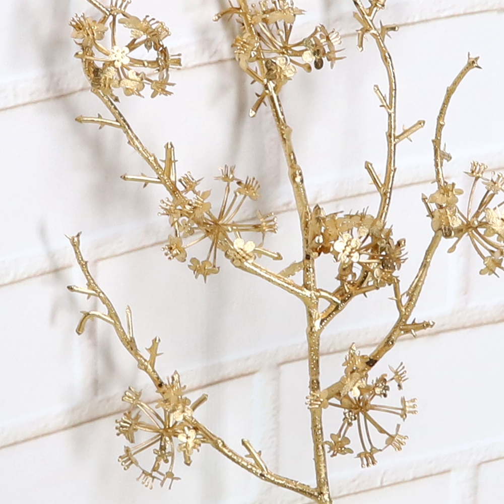 2020 Wholesale High Quality Decorative Christmas Plastic Gold Floral Picks 4