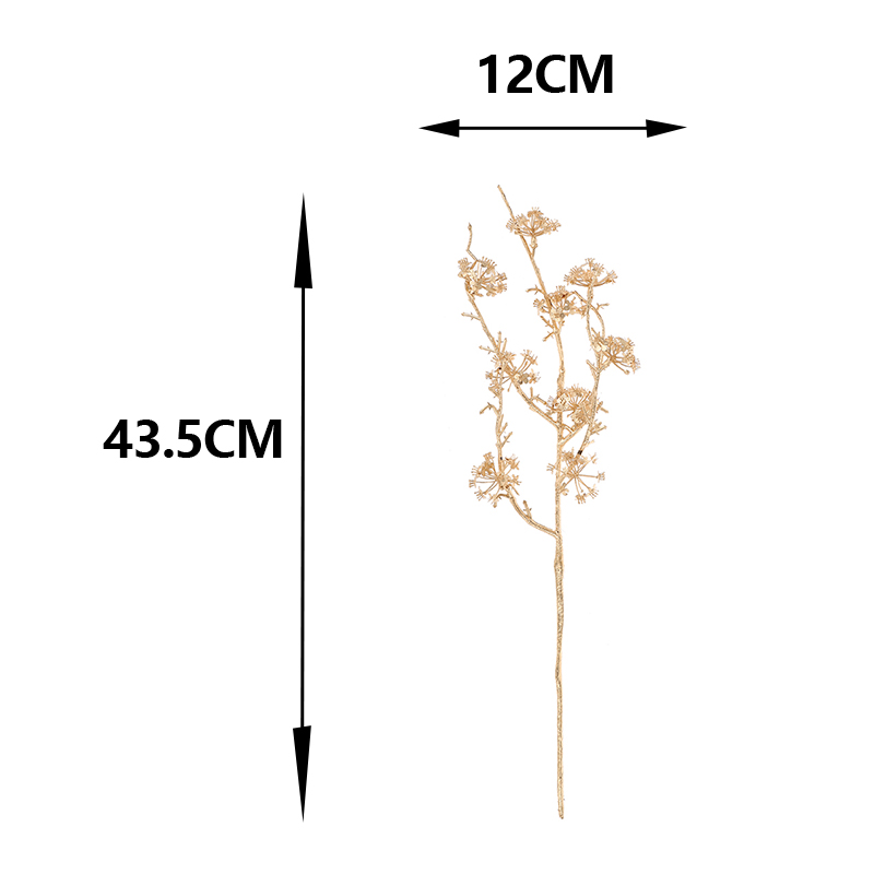 Juego de jarrones con ramas de árbol artificiales, exquisito ramo romántico de flores de cristal para decoración navideña. 2