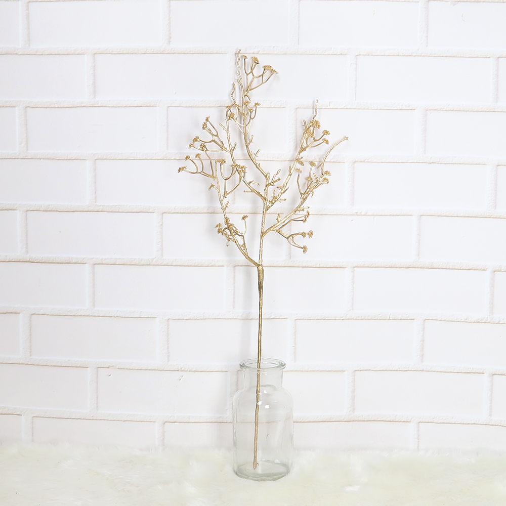 Juego de jarrones con ramas de árbol artificiales, exquisito ramo romántico de flores de cristal para decoración navideña. 4