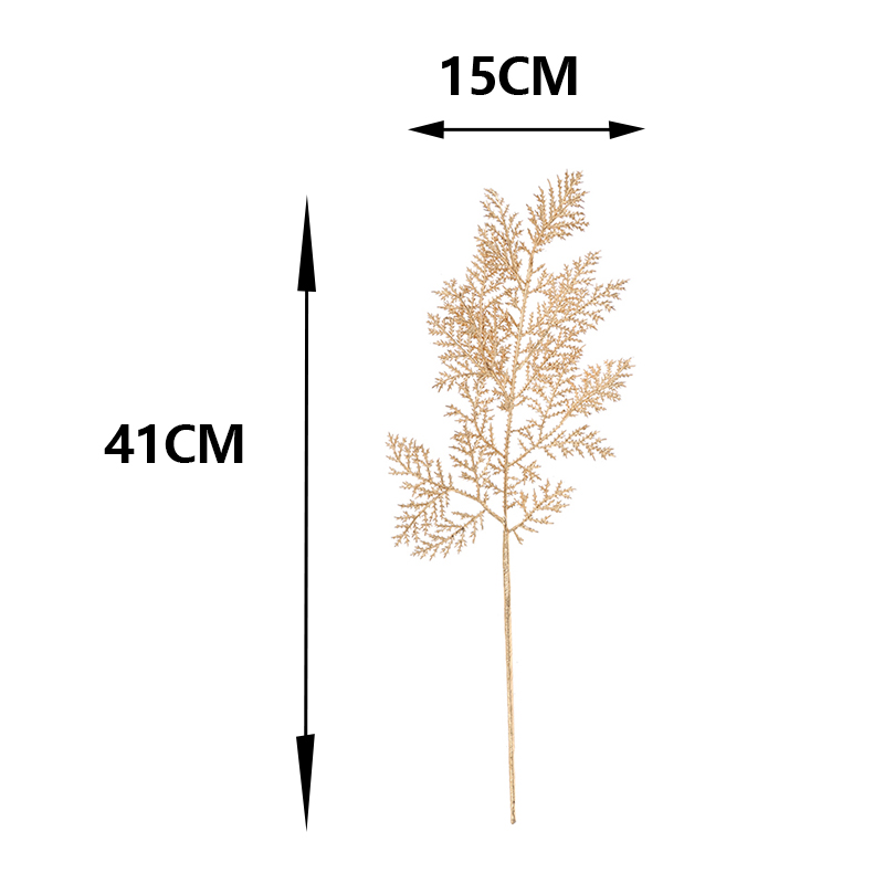 DIY ornament party supplies artificial Cypress leaf Pine branch Xmas tree decoration 2