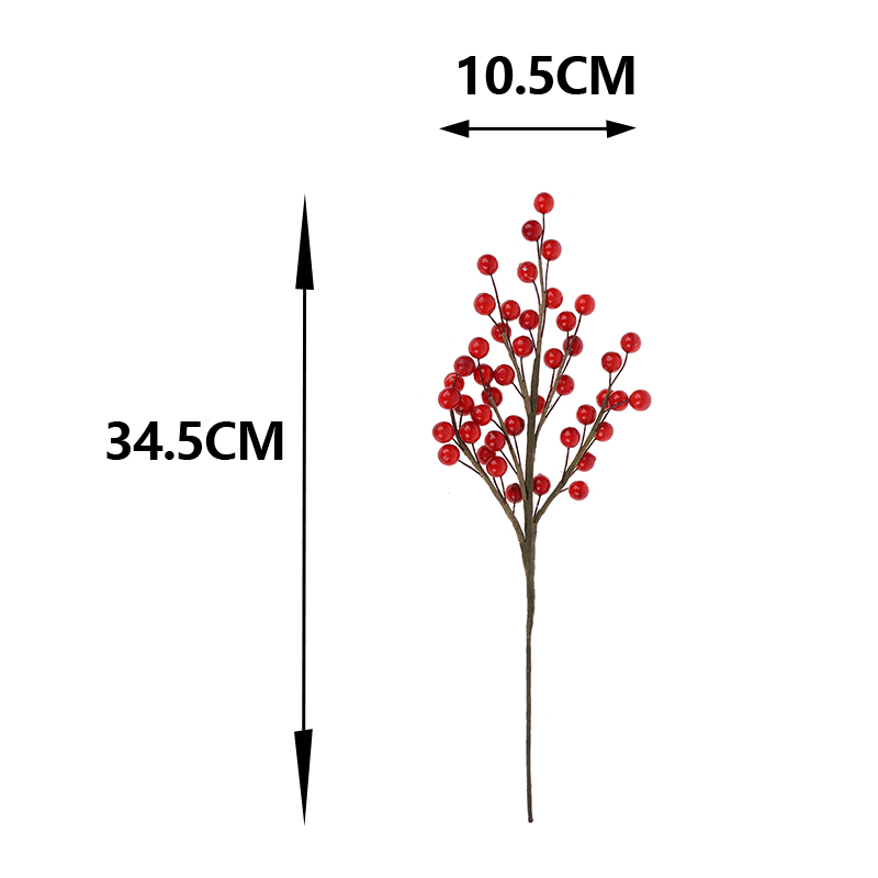 Großhandel Weihnachtsdekorationen Künstliche rote Beeren Weihnachtspicks Wohndekore 2