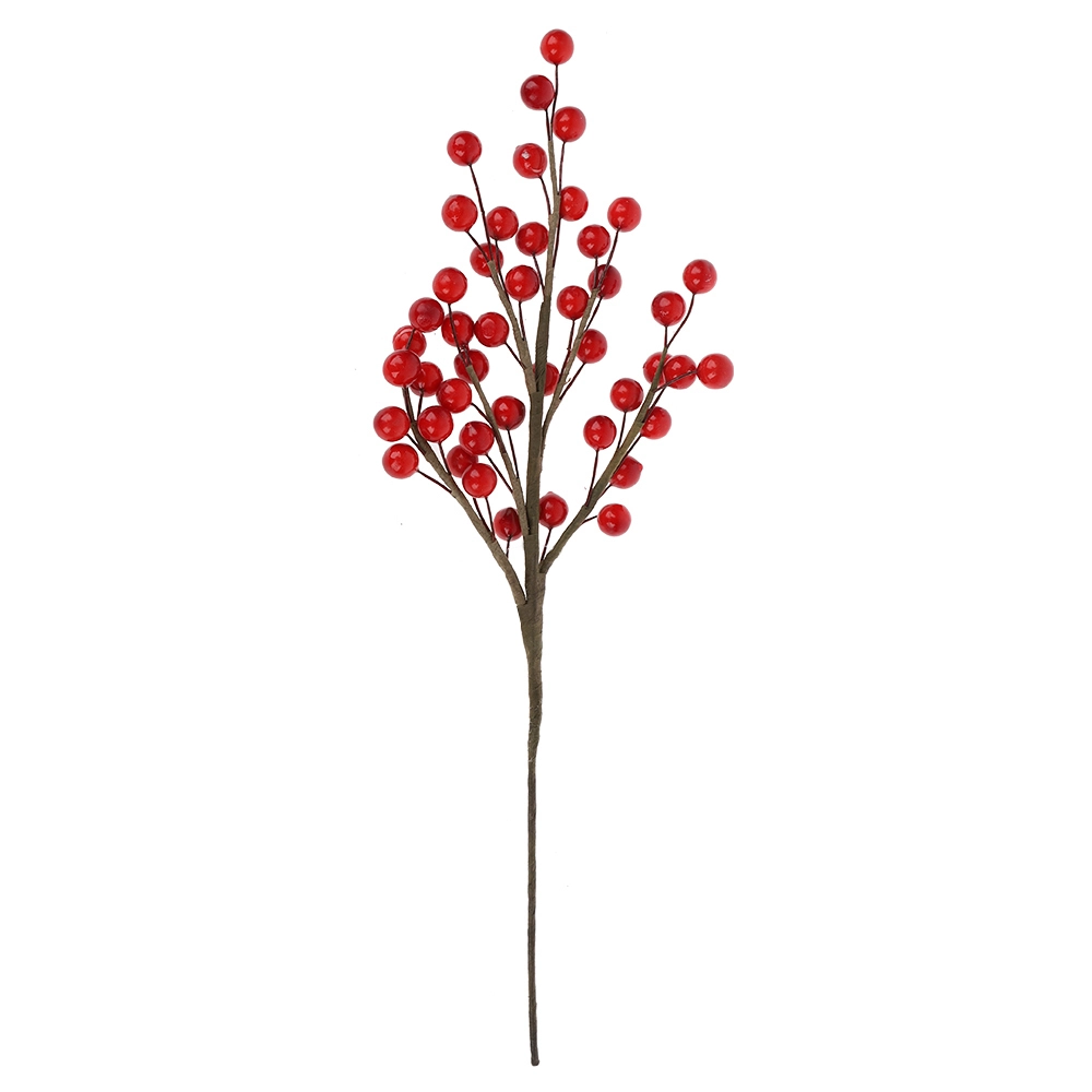 Großhandel Weihnachtsdekorationen Künstliche rote Beeren Weihnachtspicks Wohndekore 1
