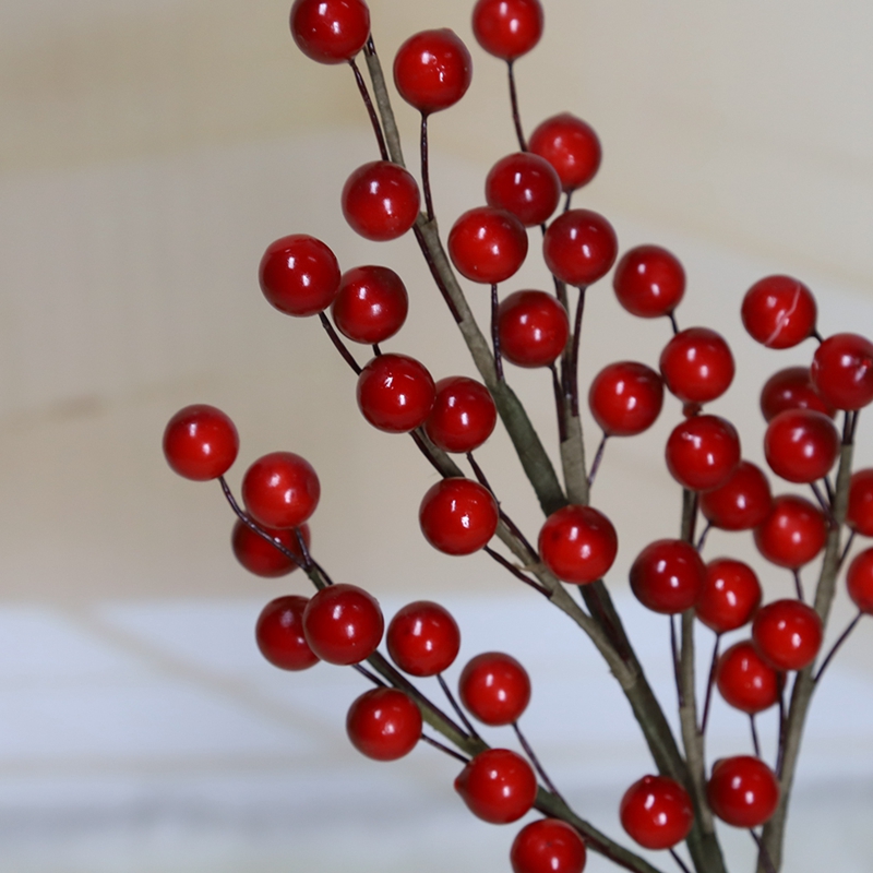 Großhandel Weihnachtsdekorationen Künstliche rote Beeren Weihnachtspicks Wohndekore 4