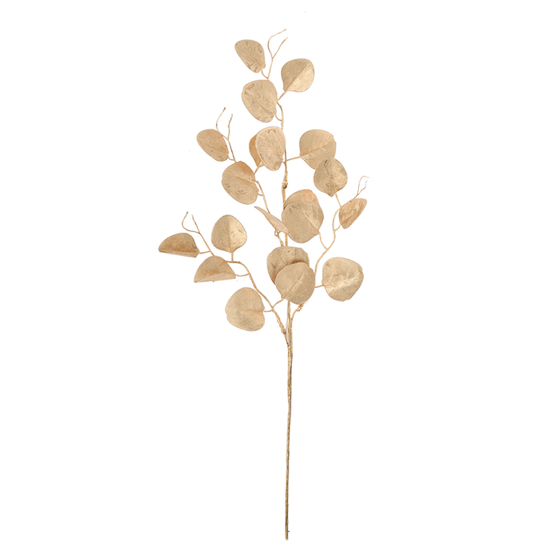 Goldfarbene Pflanzenblätter, Zweige, künstliche Pflanzen, echter Touch, für Zuhause, Büro, Hochzeit, Tischdekoration, DIY, Weihnachtsdeko 1