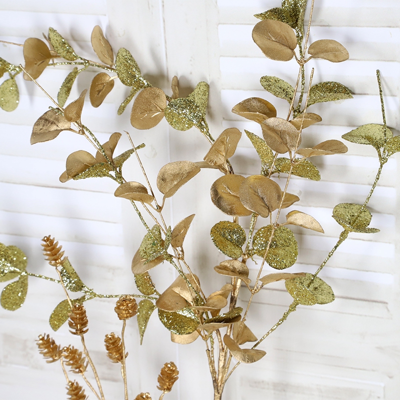 Gold Blatt Baum Weihnachten Baum Zweige DIY Hochzeit Ornament Hause Dekoration Floral Künstliche Baum Zweige Weihnachten 4
