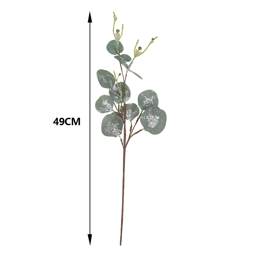 Kleiner Eukalyptusbaumzweig Künstliche Pflanzen Hausgartendekoration Blumenstrauß Getrocknete Blumenblätter Für Garten Haus Hochzeitsdekoration 2