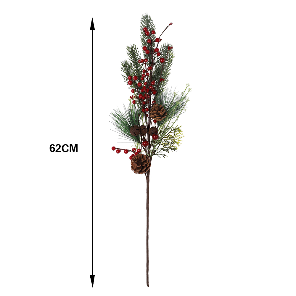 Weihnachtsbaumschmuck Künstliche Tannennadeln Rote Beeren Gefälschte Blume Künstliche Tannenzweige für den Urlaub 2