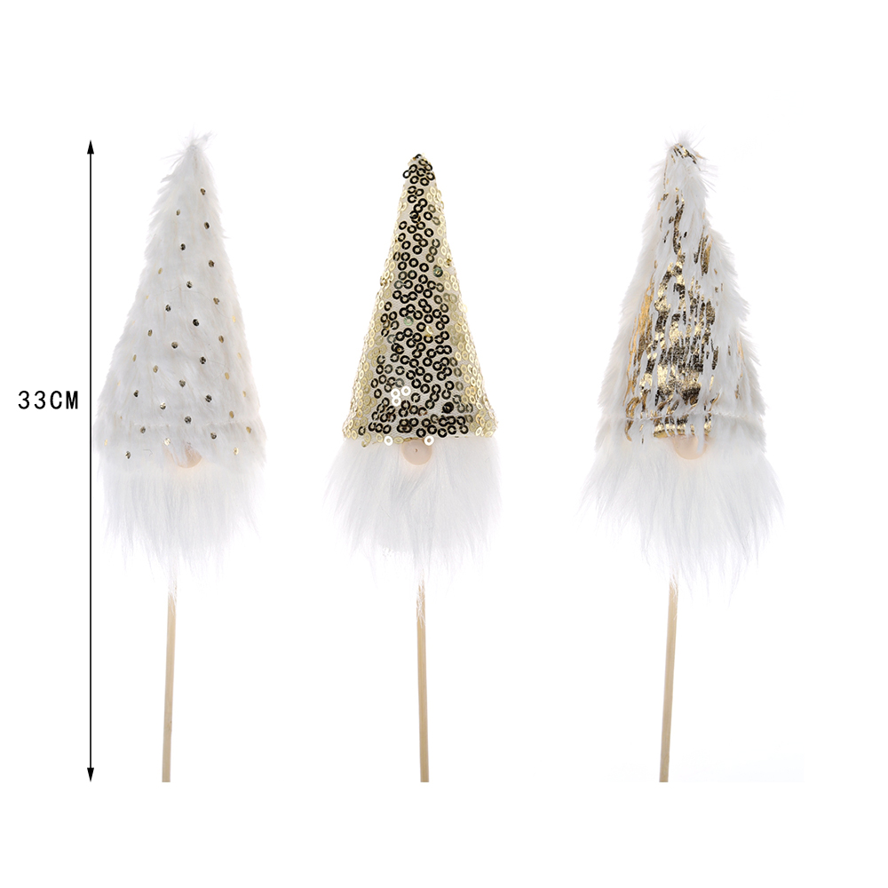 2025 New Product Santa Gnome Head Christmas Pick Decoration For Home Garden Decor 2