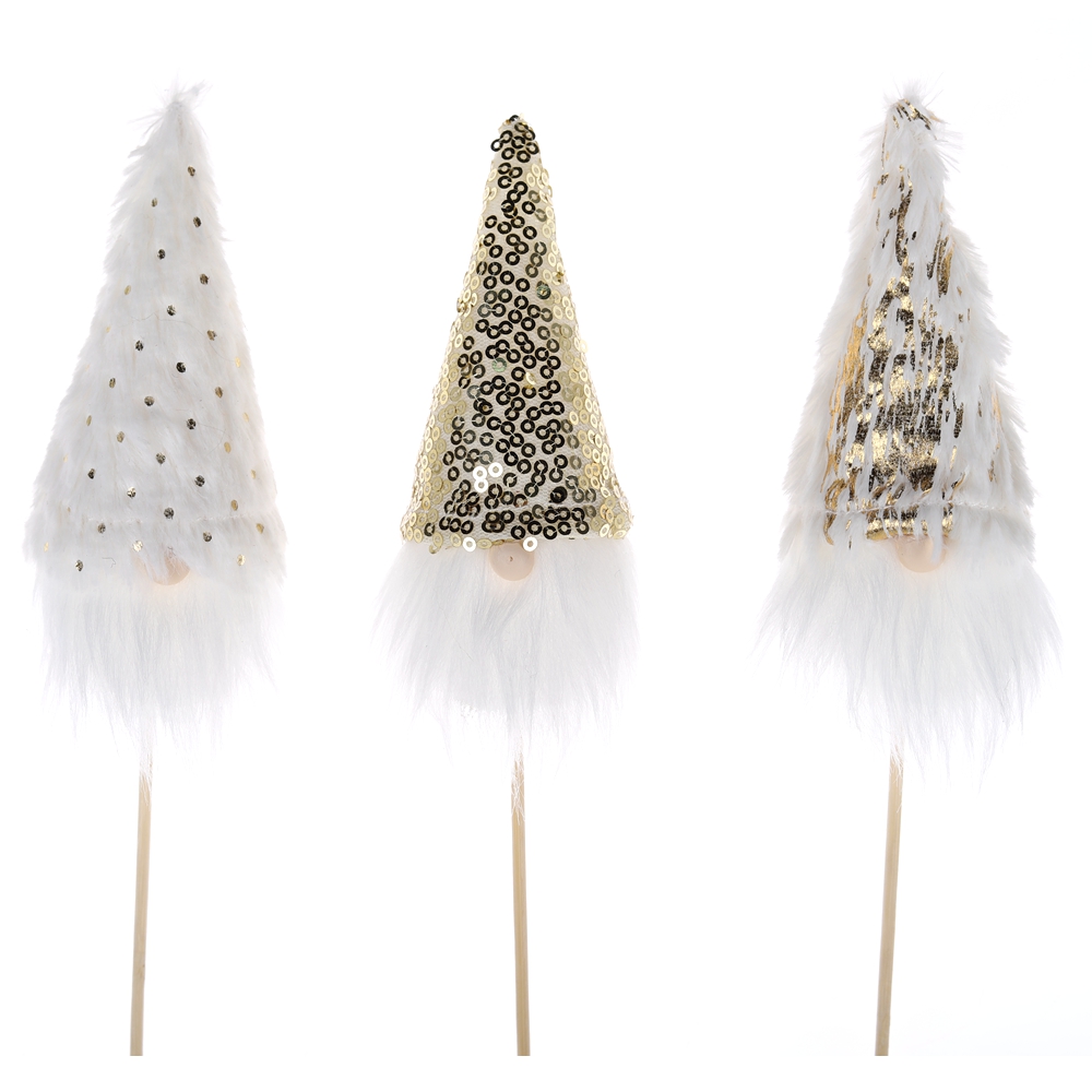 2025 New Product Santa Gnome Head Christmas Pick Decoration For Home Garden Decor 1