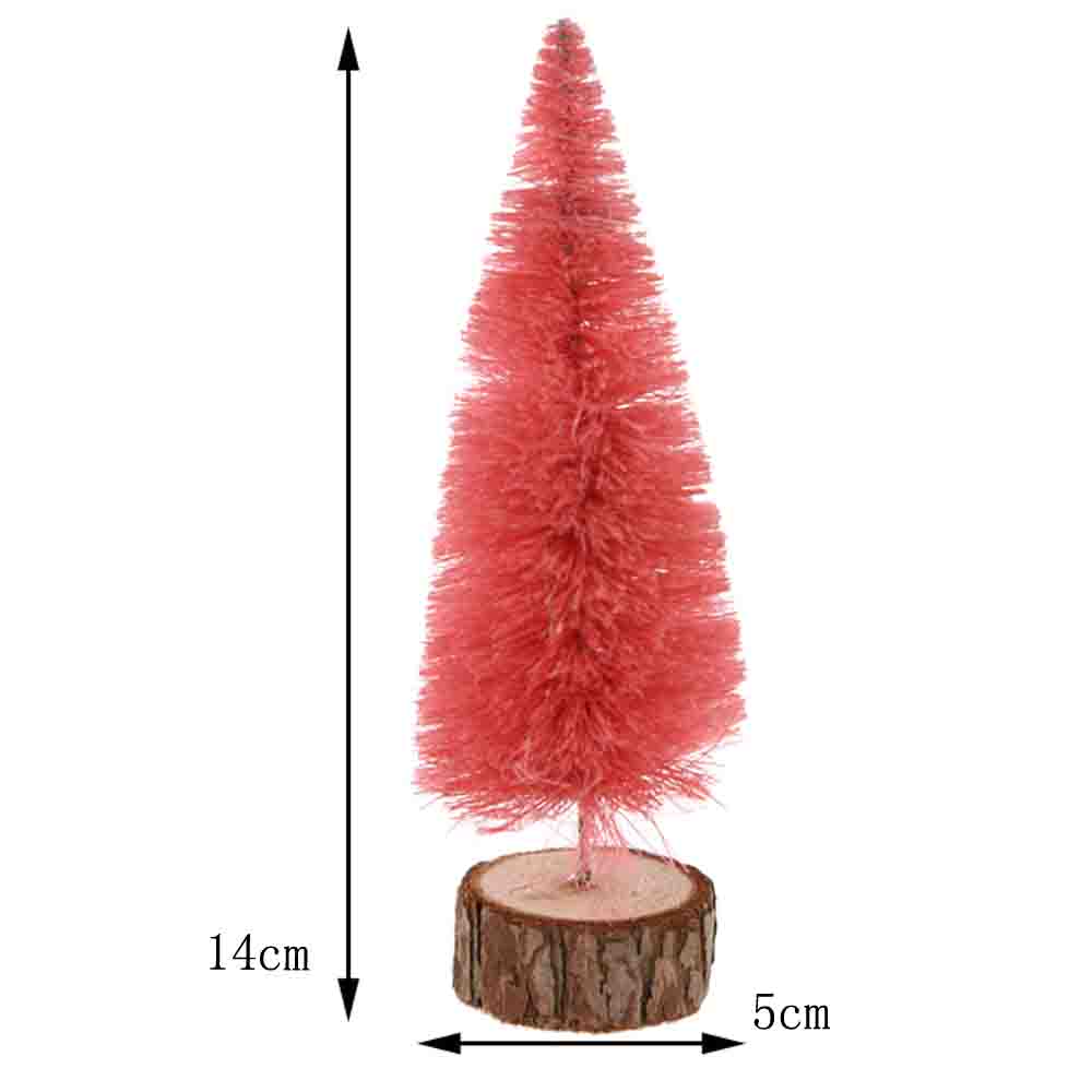 Small raffia Christmas tree home decoration Mini Christmas Pine Needles Table window Decorations Atmosphere Supplies 6