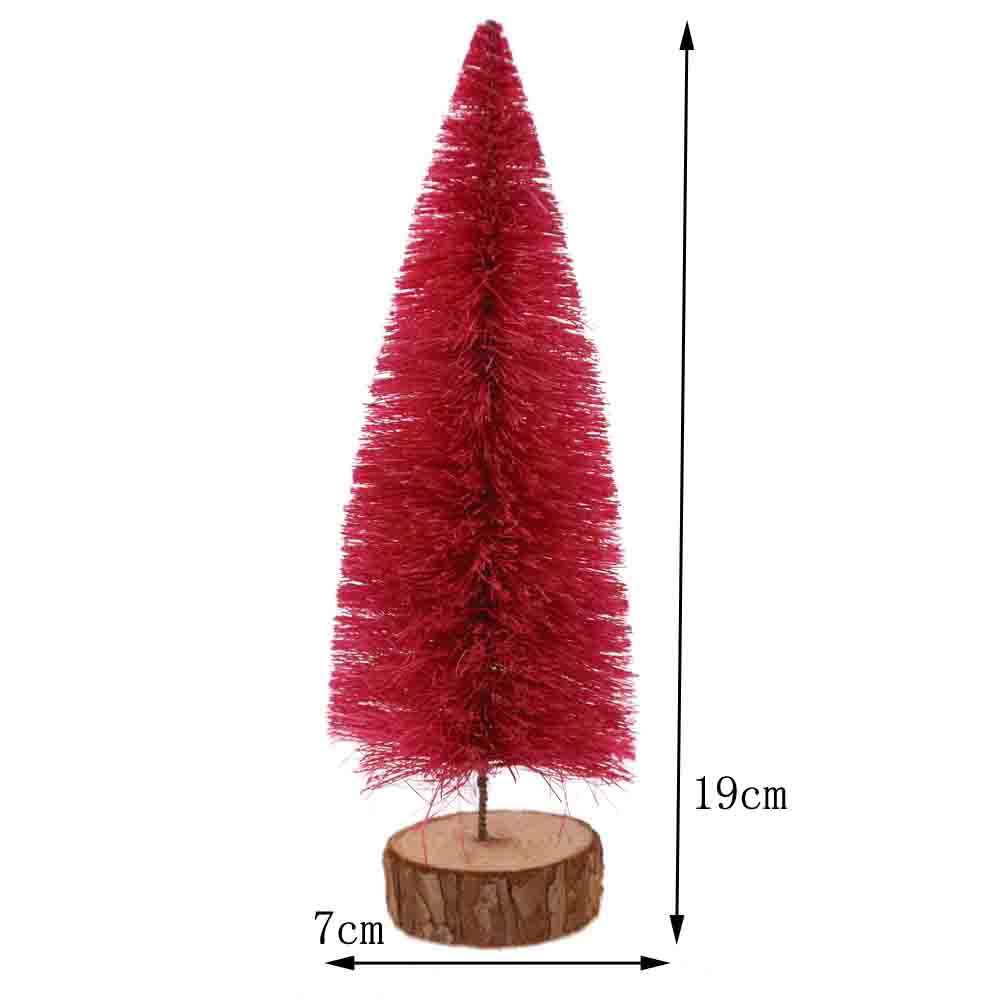 Small raffia Christmas tree home decoration Mini Christmas Pine Needles Table window Decorations Atmosphere Supplies 7