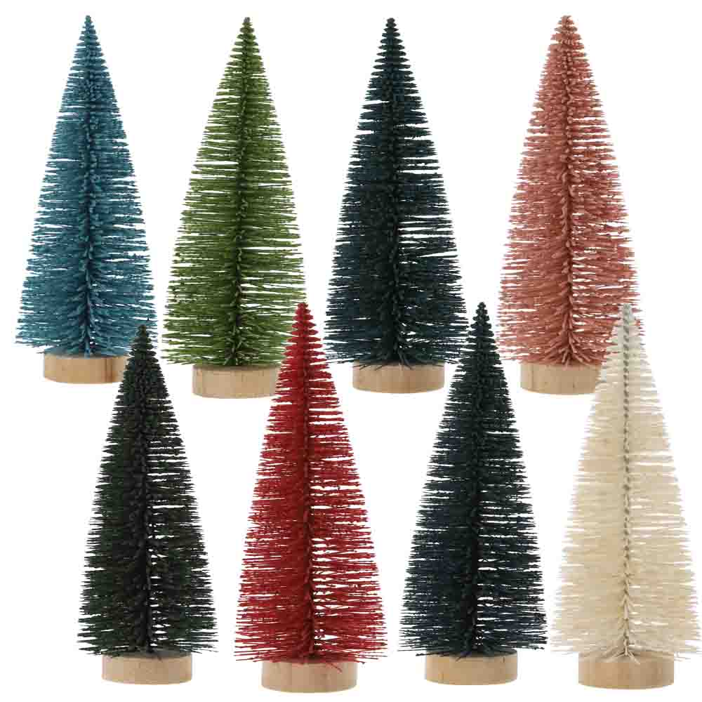Mini-Weihnachtsbäume, DIY-Bastelarbeiten, Weihnachtsdorf-Zubehör, kleine Kiefer, Desktop-Dekoration 1