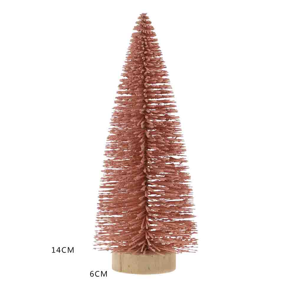 Mini-Weihnachtsbäume, DIY-Bastelarbeiten, Weihnachtsdorf-Zubehör, kleine Kiefer, Desktop-Dekoration 3
