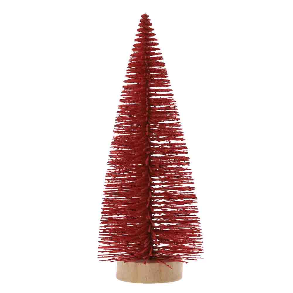 Mini-Weihnachtsbäume, DIY-Bastelarbeiten, Weihnachtsdorf-Zubehör, kleine Kiefer, Desktop-Dekoration 5