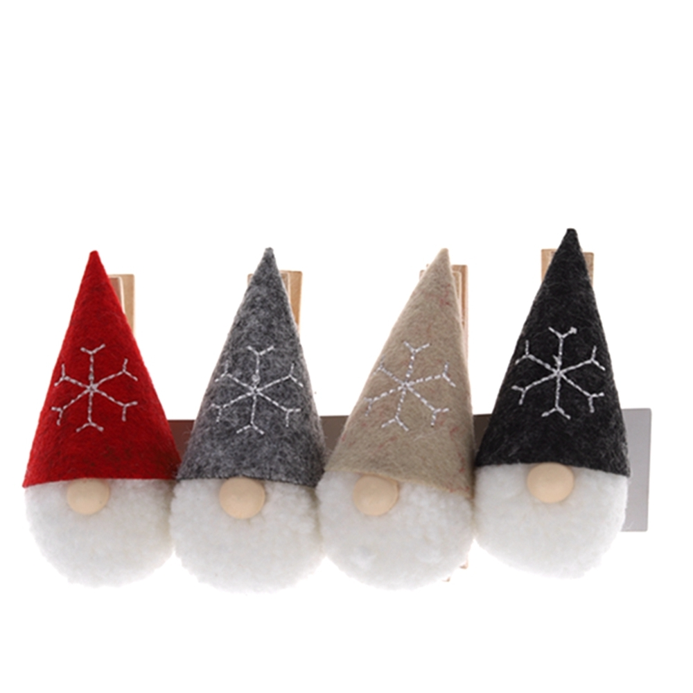Christmas Wood Clips Gnomes Place Card Holder Photo Clips Elk Clothespins DIY Photo Pegs for Home School Art Craft 1