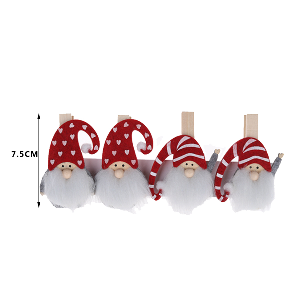 Pinzas de madera navideñas, gnomos, porta tarjetas, pinzas para fotos, pinzas de alce, pinzas para fotos DIY para el hogar, la escuela, arte y manualidades. 3